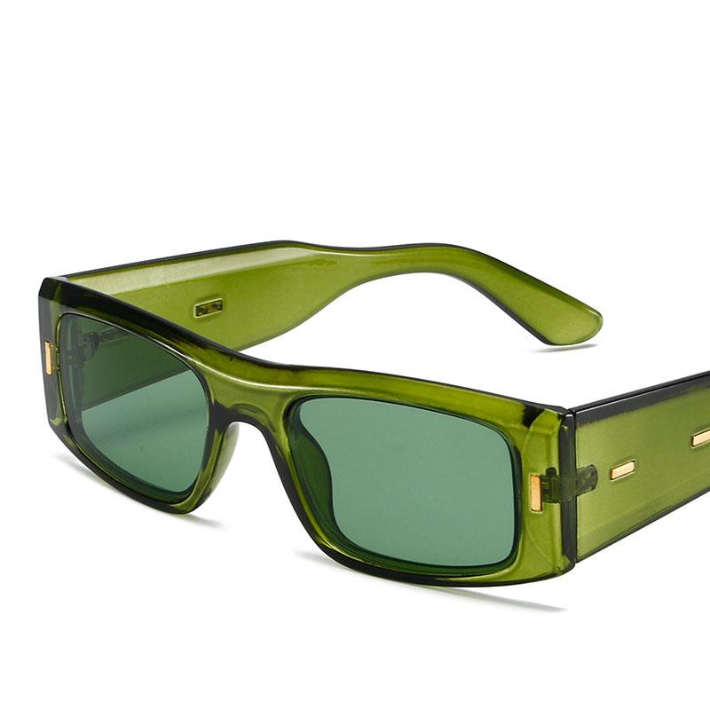 

Винтажные маленькие квадратные солнцезащитные очки для женщин и мужчин, модные солнцезащитные очки в стиле панк с широкими ножками, ретро-оправа с толстыми краями, роскошные мужские солнцезащитные очки, очки UV400 зелёный