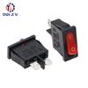 10x22mm KCD1-110 Black Super Thin Rocker Switch NO/OFF 2 Pin Small Instrument Power Switch 6A 250VAC /10A 125VAC