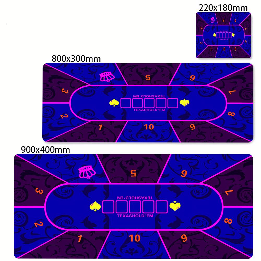 50x100cm Professional Poker Mat Texas Holdem Pokers Tablecloth Portable Rubber Waterproof Poker Table Cover Board Game Mat Small 220x180x2mm