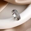 Love hollow heart-shaped bow all white size 6 7 8 9 ring 925 sterling silver ring wedding fashion high-end jewelry women 2026
