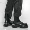 Men Motorcycle Black Thick Sole Height Increase High Boots Street Style Cool Elevator Punk Boots Large Size