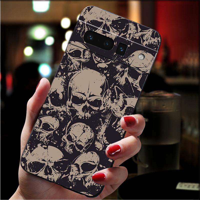 

Phone Case For Google Pixel 10 9 Pro XL 9A 8 7 6 Pro Pixel 8A 7A 6A Pixel 8 7 6 5 Skull Skeleton Google Pixel 7 Pro