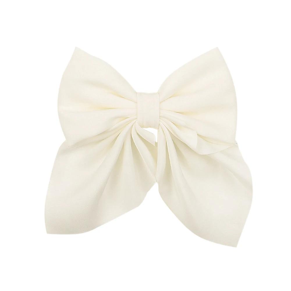 5Piece Mixed Color Ribbon Bow Girls Hair Clips Elegant Solid Color Bow Hair Accessories Hair Clips for Girls Headwear