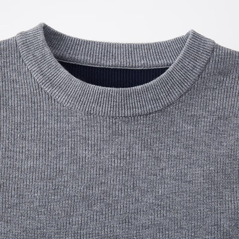 FAPAI Men's Merino Wool & Tencel Blend Knit Sweater