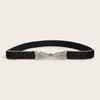 Waist Metallic Ladies Belt With Snap Button Closure For Dresses And Wear Casual