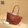 French High-End Woven Basket Handbag