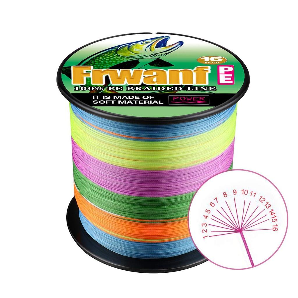 Frwanf PE Line, High Strength, Durability, High Sensitivity, Long Casting Distance, 500m, Multicolor