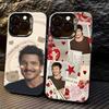 P-Pedro Pascal Actor Phone Case For iPhone 17,16,15,14,13,12,11 Plus,Pro Max,XS,Colorful Silver Black Cover