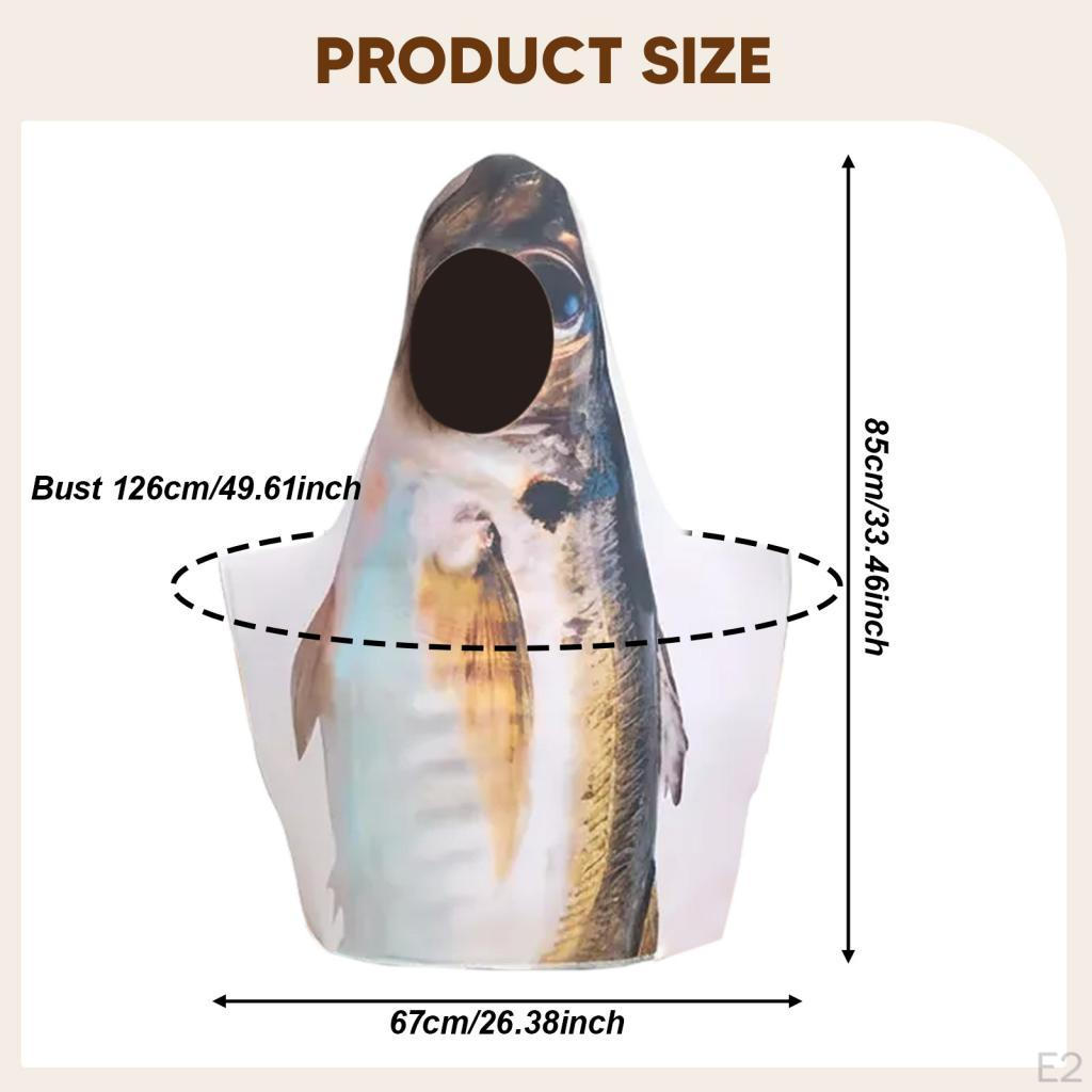 Salted Fish Costume Lightweight Adult Dress Up for Masquerade Photo Props Party