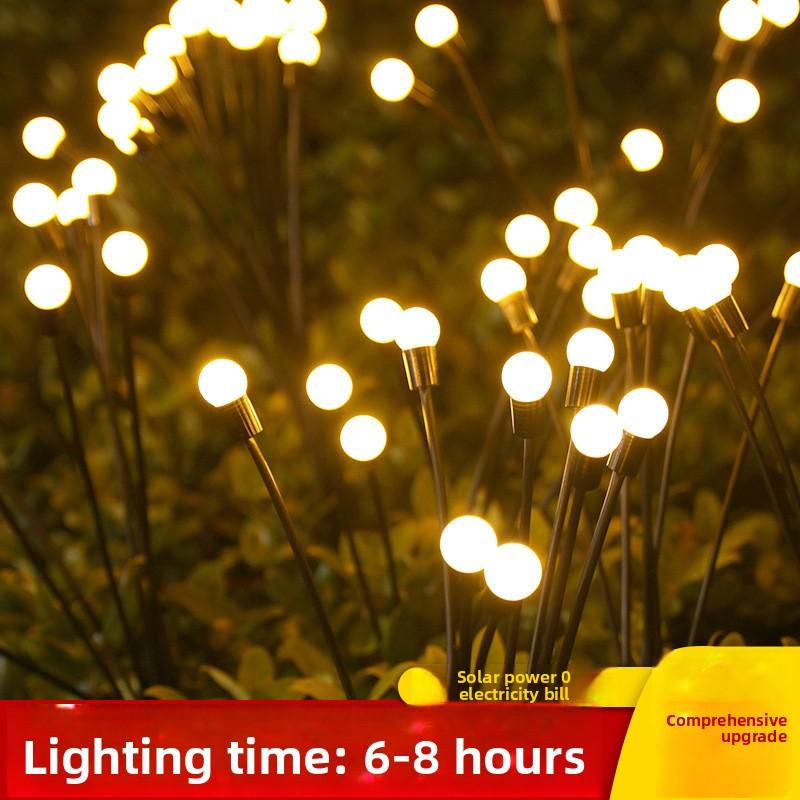 Solar Firefly Lamp Outdoor Waterproof Garden Courtyard Balcony Yard Landscape Ambience Ground Insert Lawn Light