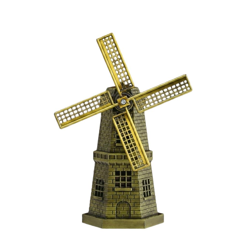 Vintage Windmill Ornament Bookshelf Wine Cabinet Decoration Creative Living Room Home European- Entryway Cabinet Small Decoration