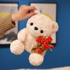 Valentine's Day Confession Rose Bear Plush Toy Doll Bear Figurine Romantic Anniversary and Birthday Present