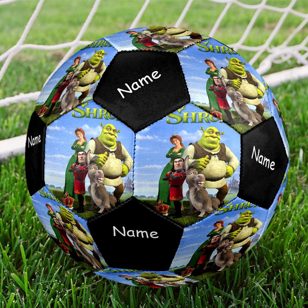 Custom Name Shrek Theme Size 5 Soccer Ball, Suitable for Both Indoor and Outdoor Matches, a Gift Suitable for Everyone.
