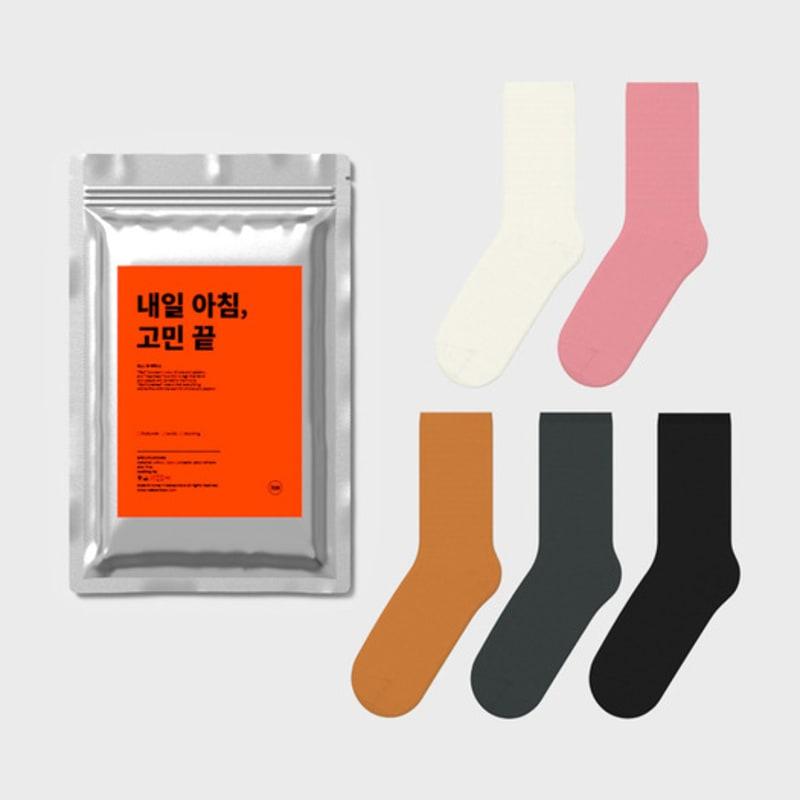 

REDSSOCKSOO [5 пар] Однотонные носки средней длины, набор цветов 2 Plant Medium Color Pack 2