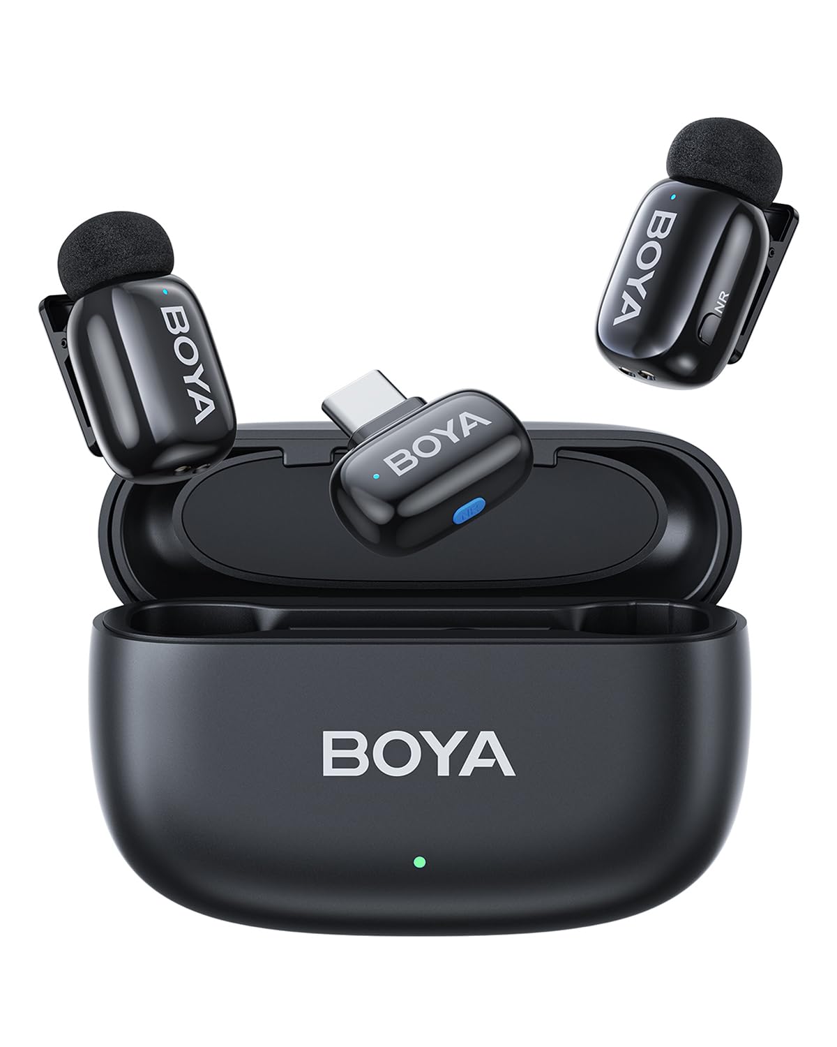 

BOYA Mini Wireless Lavalier Compatible with Noise Battery Life with Charging AI Voice Lapel Microphone for Video Recording and Podcasting Microphone, чёрный
