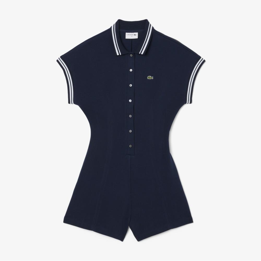 Lacoste Women's MIF Striped Collar Jumpsuit EF2431-56G525