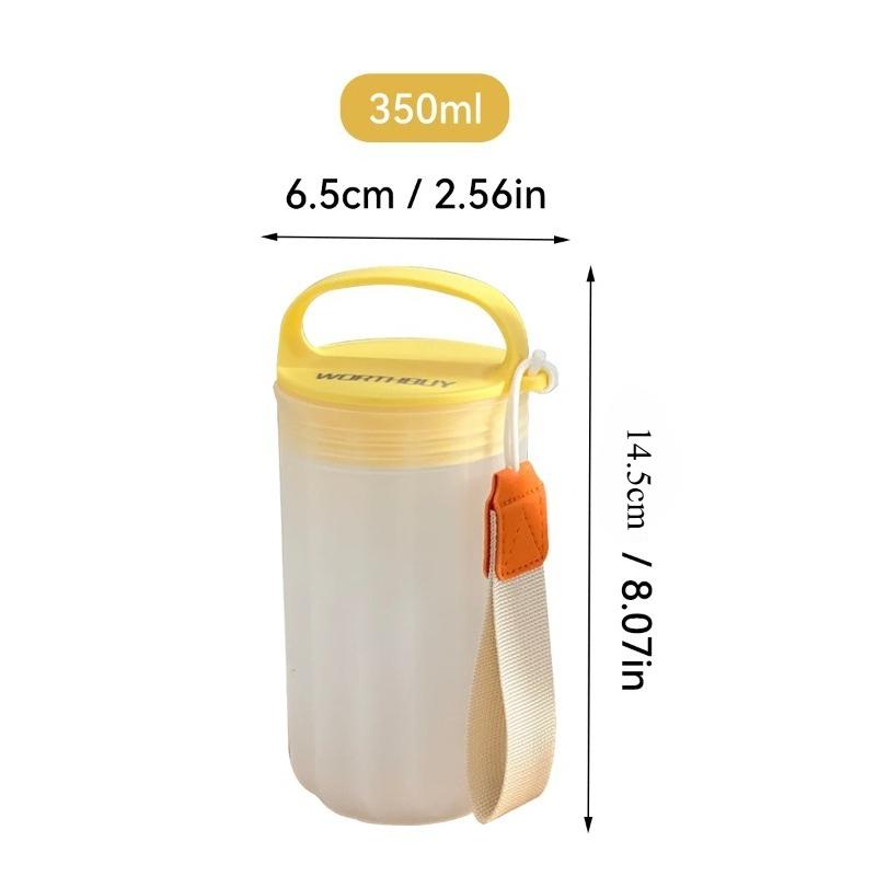 1Pcs Portable Plastic Water Bottle with Handle Leak Proof Heat Resistant Tumbler Travel Sport Drinking Cup for Kids Students