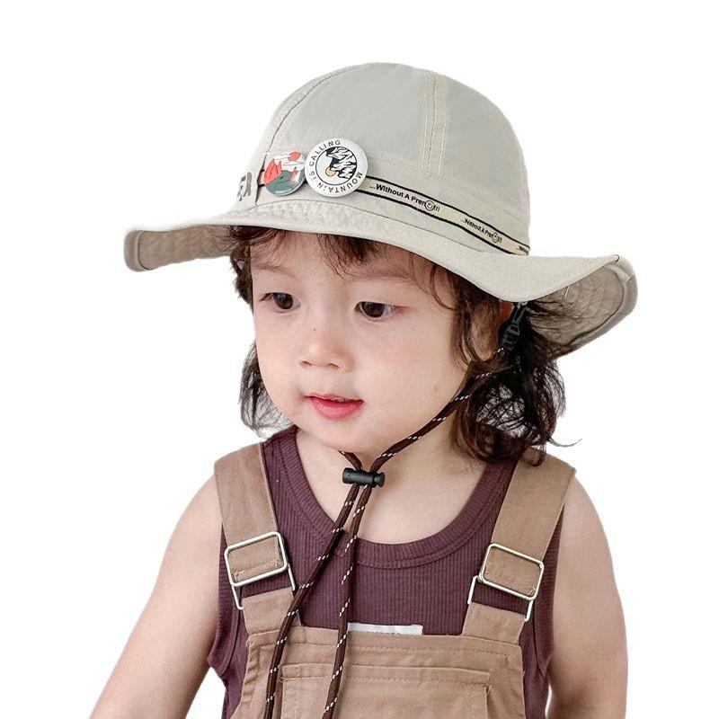 Summer Girls Children's Quick Drying Badge Hat Badge UV Sun Hat Fisherman Hat Baby Sun Protection Thin Style