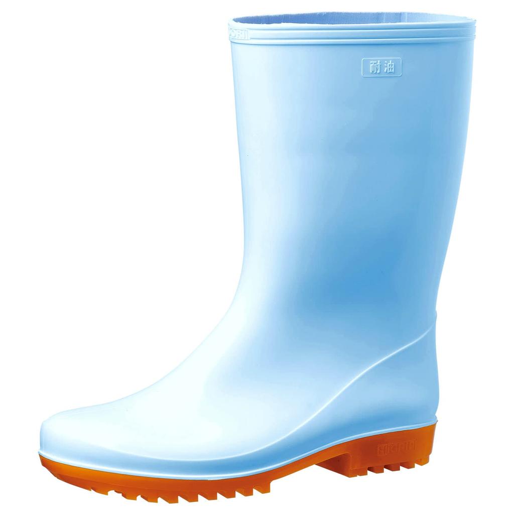 Midori Anzen Work Oil and Chemical HGC2000 Size High-Grip Boots, Resistant, Slip-Resistant, Super, Blue, 24.5cm