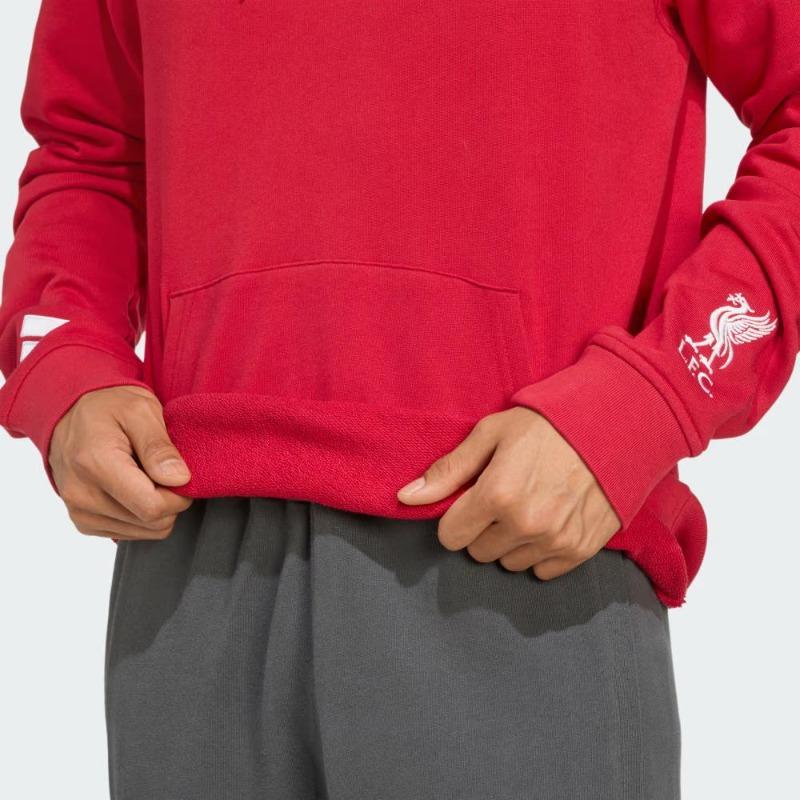 Adidas Solid Color Hooded Pullover Sweatshirt Men Tops JW5489