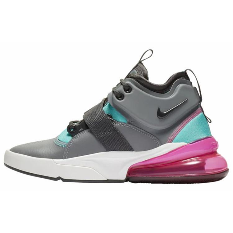 

New Nike Air Force 270 Cool Grey Hyper Jade GS AJ8208-005 38.5
