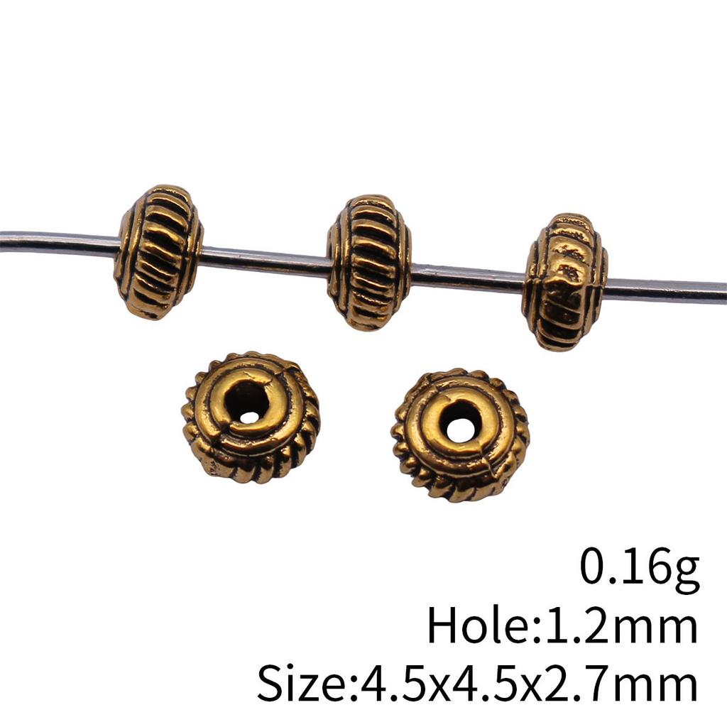 Small Hole Vintage Alloy Gear Spacer Beads Metal Loose Beads DIY Bracelet Necklace Jewelry Making Findings Accessories