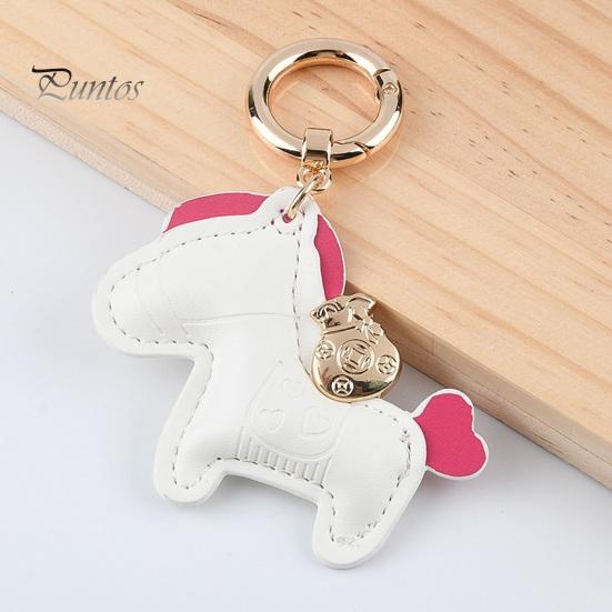 Kunstleder-Auto-Schlüsselanhänger, exquisite Mini-Tasche, stilvoll, langlebig, Geschenk, trendiges Ornament-Design, Pferde-Schlüsselanhänger