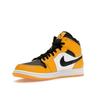 Air Jordan 1 Mid Reverse Yellow Toe Men Sneakers Taxi White Black 554724-701