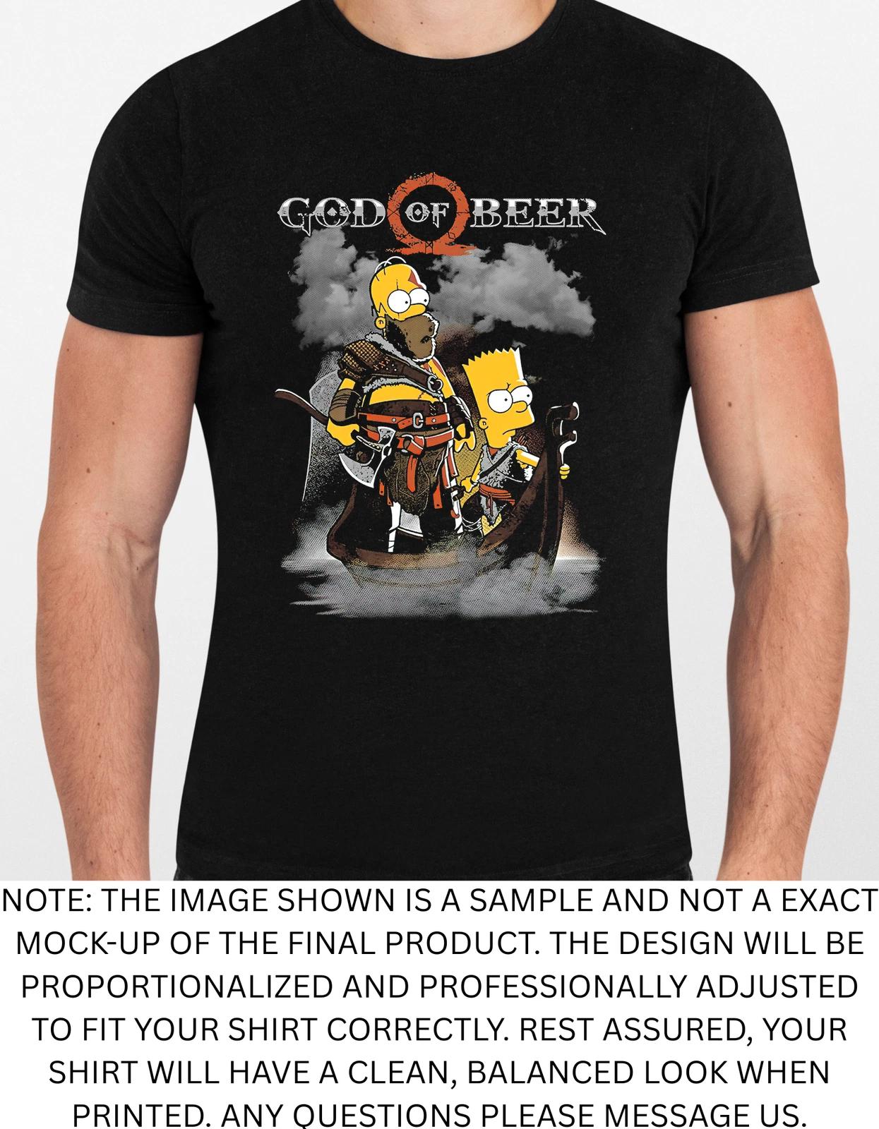 Men s and Women s T-shirts God Of Beer Graphic XL