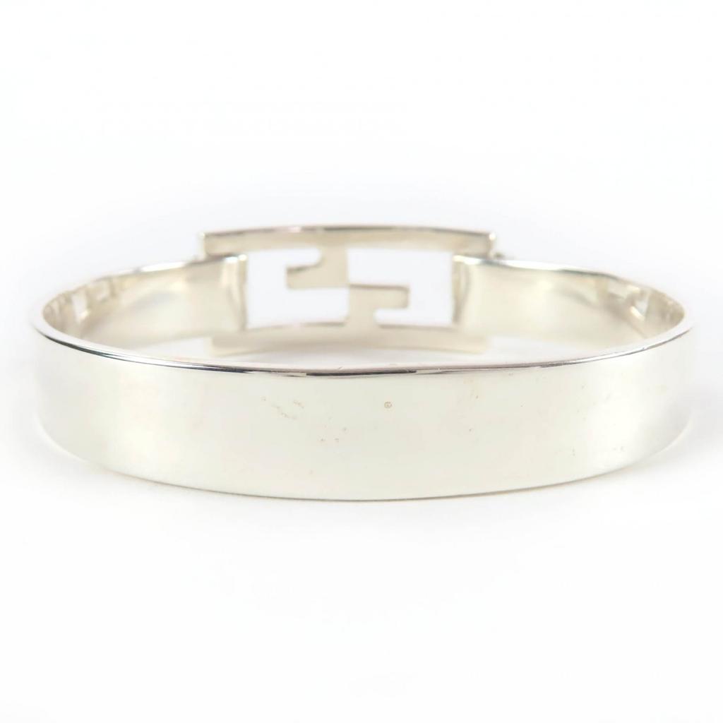 Great GUCCI bracelet GG Bangle Silver AG925 Women Used
