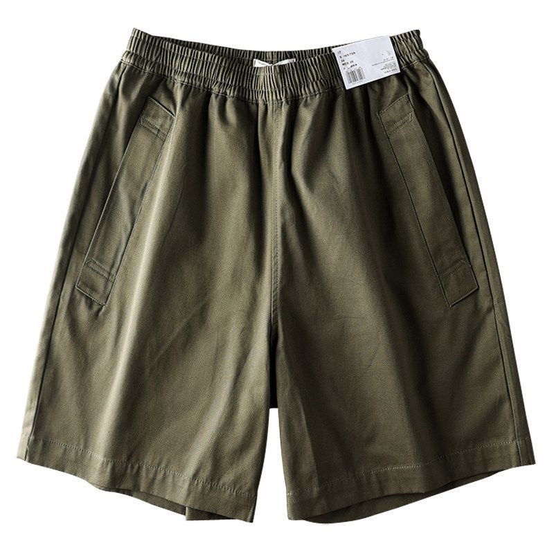 Export Export Shorts Men's Summer Elastic Waist Drawstring Fifth Pants Cut Label Tail Single Easiest for Match Bermuda Shorts Beach Pants