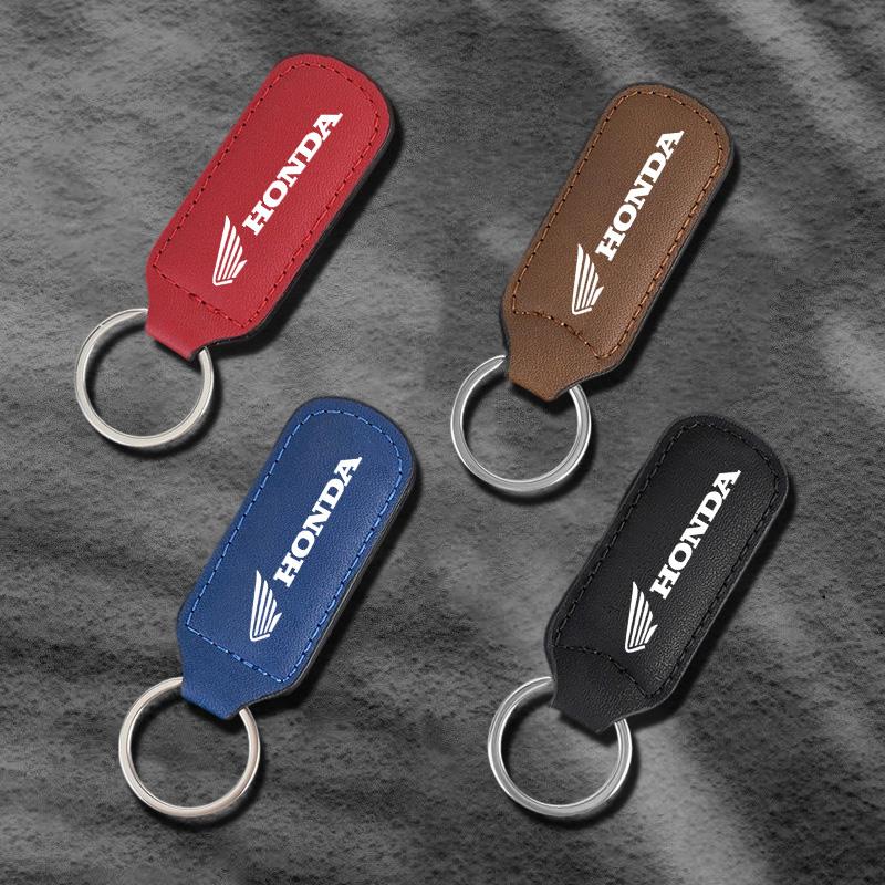 Leather Motorcycle Keychain Keyring Key Chain Pendant For Honda CBR CB400 CB650 FCBF CBR250RR CRF SH300 NC750 CB500X Accessories LK6