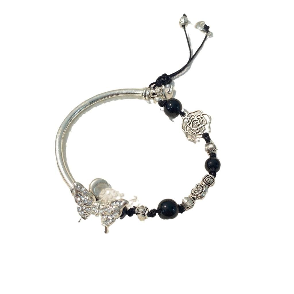 Butterfly Chic Rose Bracelet Womens Summer Fashion Retro National Style
