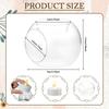 6/12Pcs Transparent round Bubble Hollow Glass Candlestick Wedding Dinner Table Decoration Glass Candle Holder for Party Wedding