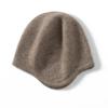 Cashmere knitted cold hat women's autumn and winter warm ear protection solid color wool hat showing face small versatile fashion hat