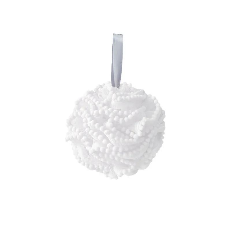 

Soft Bath Ball Bathing Pearl Shower Ball Bath Sponge Balls Skin Cleaning Brush Shower Scrubbers Bath Flower Bathing Accessories білий