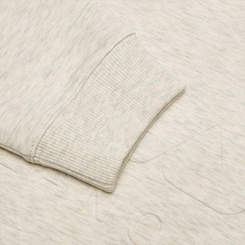 FILA Milano Series Simple Comfortable Hooded Sweatshirt Women sweatshirt Light-Khaki Flower-Gray F11W515205FLK