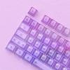 115 Key Full Set Clear PC Keycaps With Coating Dye-sublimation Keycap Enhances Durability And Light Diffusions