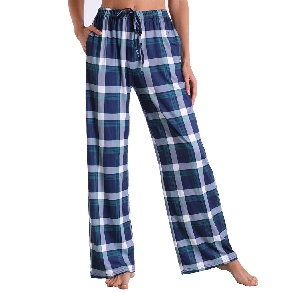 Women's Fashion Casual Print Elastic Waist Home Workout Sweatpants Straight Leg Pants