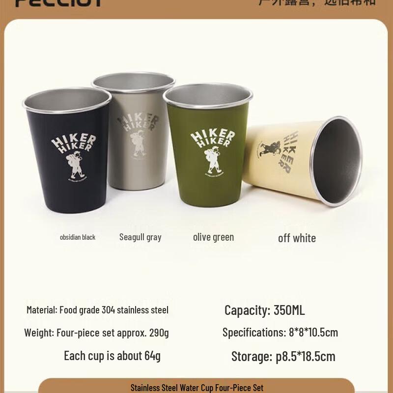 HIKER Stainless Steel Water Bottle Set