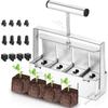 Handheld Soil Blocker Stainless Steel Soil Block Maker for Seedling, Greenhouse Garden Supplies Soils Blocking Tool for Garden