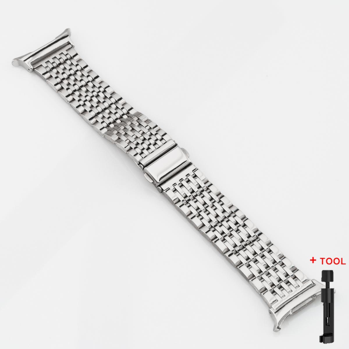 Luxury Metal link Bracelet for samsung galaxy watch Ultra 47mm band Stainless steel strap galaxy watch ultra47mm strap women man watch ultra 47mm серебряный