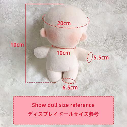 Niannyyhouse 10cm Plüschkleidung Dienstmädchen-Outfit Kopfbedeckung Schürze Kleid Verkleiden Baumwollpuppen-Zubehör (Schwarz)