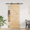 VidaXL Sliding Door and Hardware Kit 85x210 Cm Solid Pine 3332617
