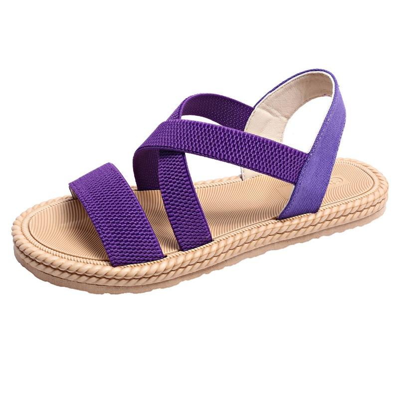 Lightweight Soft-soled Sandals Women's Summer Flat-soled Student Sandals Women's Round Head Breathable Beach Sandals