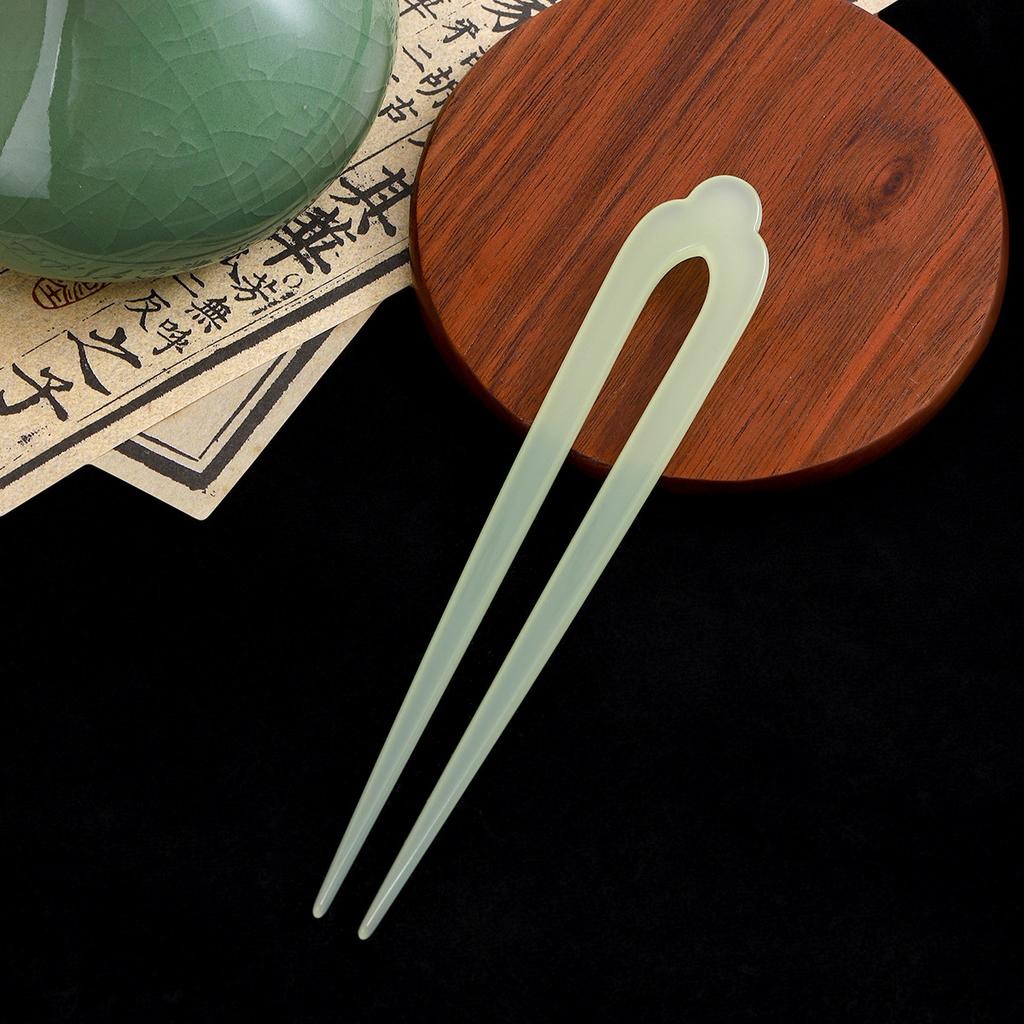 Ancient Wind Hairpin New Chinese Senior Sense of The U-shape Hairpin Wholesale New Simple Hundred and Versatile Coiled Hair Hanfu Accessories Hairpin