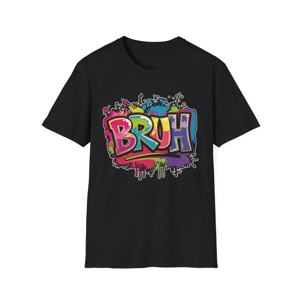 Colorful Bruh Graphic Unisex Softstyle TShirt Casual Wear Streetwear