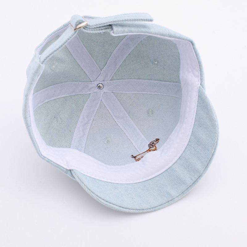 Süße Denim Baby Baseballkappe Cartoon Hund Stickerei Kleinkind Schirmmütze Sommer Verstellbar Kinder Junge Mädchen Sonnenschutzmützen