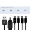 USB Type C Splitter Charging Cable 4 in 1 Multi Charging Cable USB to 4x Type C Splitter Data Sync Cord USB C Cable