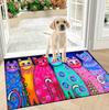 American Retro Crystal Velvet Floor Mat, Bathroom Water-Absorbing And Dirt-Resistant Foot Mat, Non-Slip And Easy To Take Care Of Door Mat